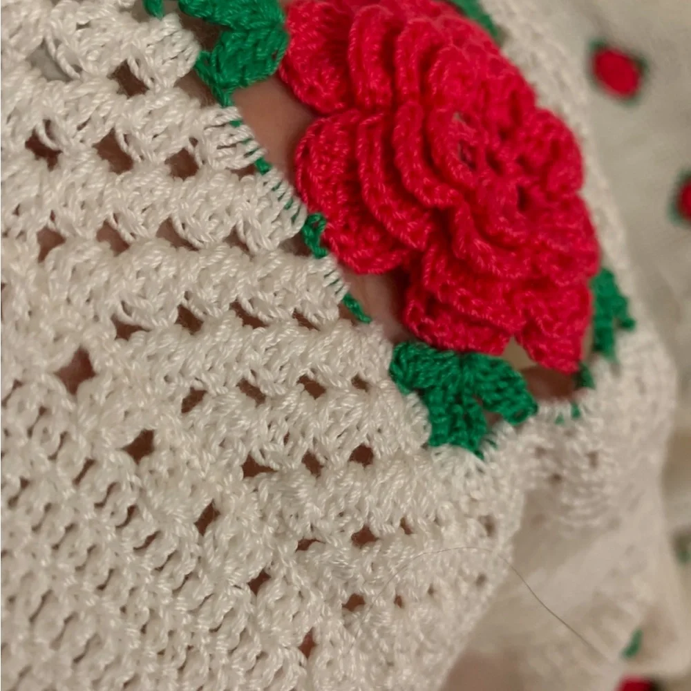 Floral Crochet Furniture Cover